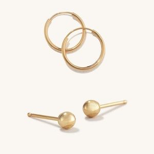 Mejuri 14k gold earring bundle